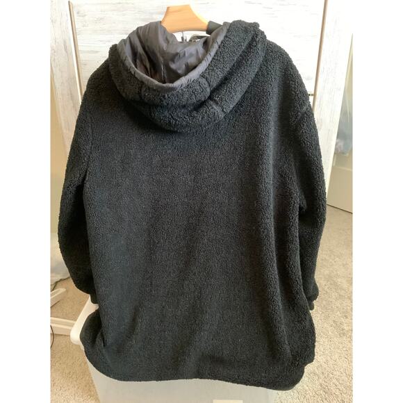 1 Madison Expedition XXL Black Fuzzy Zip Up Sweater - Picture 2 of 5